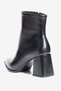 Women's Heeled Boots Pointed Toe Zippered İnez Black - 3