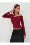 Bluză, bordo - XL - 6