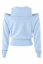 Blue Hexagonal Button Detailed Body Cardigan Set - 261009 - 2