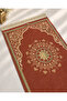 Velvet Lined Prayer Rug with Mihrap Star Pattern 70X115 cm Soft Textured Luxury Prayer Mat and Gift Set - 4