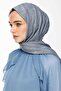 Sahara Pattern Double Sided Shawl Dark Gray-Light Blue - 4
