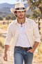 Unisex Cowboy Hat with Internal Adjustable Metal Buckle and Laces Western Women's Men's Hat - 7