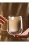 4-Piece Double Layer Coffee Cup Set - Coffee Presentation Cup - Latte Cup Double Wall 350 ml - 3