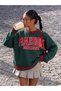 College Collar Stripe Detailed Slogan Oversize Knitwear Sweater Aw26Kz00073 - 3