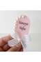 Baby Candy Gift Bebe-333P Ellipse Transparent Plexi Magnet with Pink Pearls on the Back - 30 Pieces