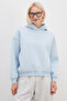3 Thread Ribbed Hooded Oversized Sweatshirt - 3