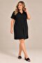 Plus Size Polo Neck Midi Dress - 2