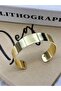 Gold Color Basic Flat Model Classic Adjustable Clamp Bracelet - 2
