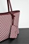 Riva Patterned Shopper Tote Bag - Tote Bag with Zippered Detachable Mini Wallet Detail - 3