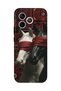 Honor 600 Lite Compatible Transparent Phone Case with Carpet Background and Horse Artistic Pattern