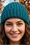 Women's Ribbed Folded Knitwear Winter Beanie