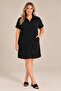 Plus Size Polo Neck Midi Dress