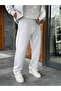 Light Gray Panda Fabric Pipe Leg Sweatpants Mrk-2875 - 3