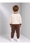 Children's Printed Top and Bottom Sweatshirt Tracksuit Set - 4