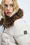 Daisy Goose Feather Women's Coat Cream - 5