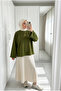 Women's Floral Embroidery Detailed Loose Long Sweatshirt Tunic - 3