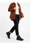 Artı-Artı20/Dr-0292 Genuine Leather Women's Daily Boots with Heel Spur Function & Orthopedic Features (Lace-Up-Zippered) Black Boots