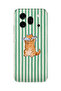 Honor 600 Pro Compatible Fish-Eyed Cat Pattern Transparent Phone Case