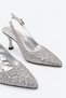 Women's Evening Dress Shoes with Stone and Pearl Detail Heels, Stylish Evening and Special Occasion Shoes - 5