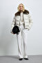 Daisy Goose Feather Women's Coat Cream - 3