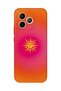Honor 600 Lite Compatible Retro Sun Pattern Transparent Phone Case
