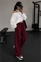 Women's New Season Boat Neck Sweatshirt - Loose Leg Sweatpants 2-Piece Set