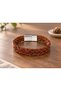 Belcario Emberbraid Caramel Brown Leather Men's Bracelet - Double Braided Thick Design - 3