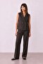 Button Detailed Vest Brown - 2