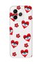 Honor 600 Lite Compatible Transparent Phone Case with Heart and Evil Eye Pattern
