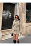 Women's Stand Collar Belted Short Trench Coat