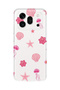 Honor 600 Pro Compatible Pink Sea Theme Patterned Transparent Phone Case