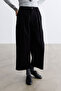 Black Double Bridged Gabardine Pants - 2
