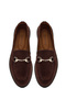 Women's Brown Buckle Suede Leather Loafer Af200008Ds - 7