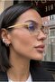 Berina Unisex Ellipse Gold Yellow Frame Ultra Light Blue Block Glasses with Blue Light Filter - 2