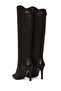 Women's Brown Thin Heeled Leather Boots Wf160009Dv - 7