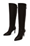 Women's Brown Thin Heeled Leather Boots Wf160009Dv - 5