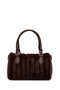 Women's Brown Long Strap Plush Shoulder Bag with Accessories Wb20002357 - 8