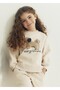 Girl's Cream Dog Detailed Tracksuit Set - 3