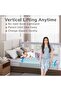 SKY-TOUCH Bed Rail for Toddlers, Baby Bed Rail Guard Infants Safety Bed Guardrail Adjustable Height, Upgraded seamless reinforced safety fence protector baby crib rail guardrail (3 Side, 1.8mx2mx2m) - 5