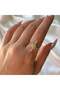 Women's Gold Color Stone Adjustable North Star Ring