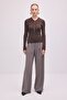 Button-Detail Knitted Blouse - 2
