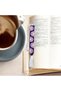 فاصل كتاب على شكل وردة أرجوانية - 3