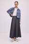 Flared Denim Skirt - 2