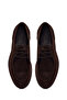 Black Men's Brown Lace-Up Suede Leather Casual Shoes Wm680030Ds - 4