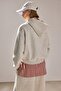 Hooded Basic Zippered Sweatshirt - 4