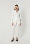 Women's Two-Piece Set Stone Detailed Straight-Leg Blazer Jacket Trousers Set - 3