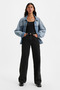 Ribcage Wide Leg H223 Rosie Posie 100% Cotton Black Women's Jeans - 2