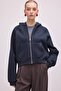 Hooded Basic Zippered Sweatshirt