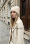 Women's Beret with Rhinestones and Geometric Pattern - 3