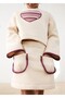 Girl's Heart-Shaped Cream Skirt Set - 3